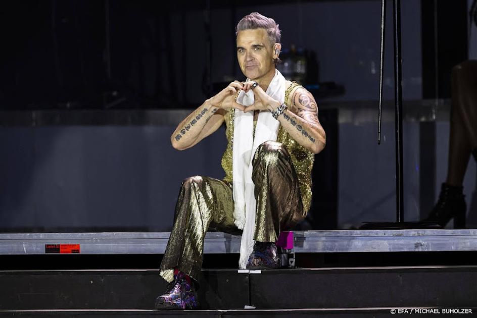 Robbie Williams op podium