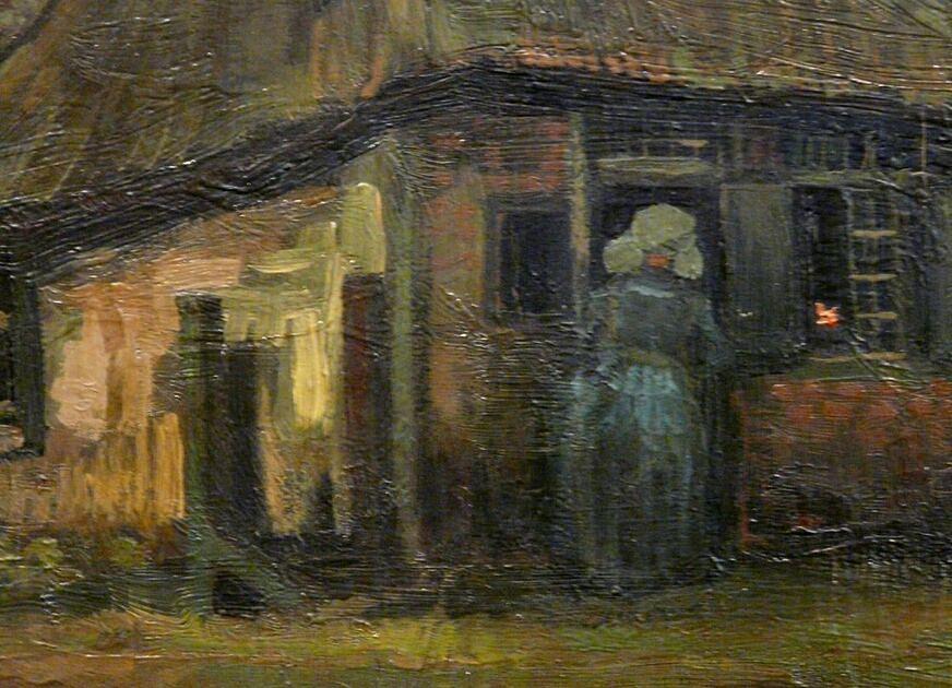 Museum werkt aan tentoonstelling over Drentse werken Van Gogh / Foto: "De hut (detail), Vincent van Gogh (1885)" door jankie