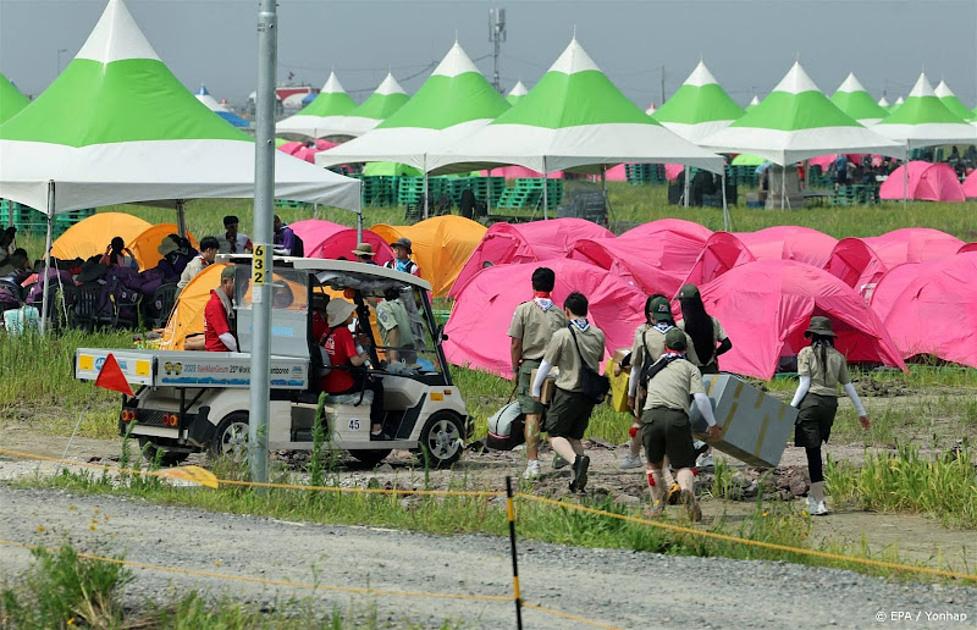 Ook Nederlandse scouts getroffen door hitte op Wereldjamboree Korea