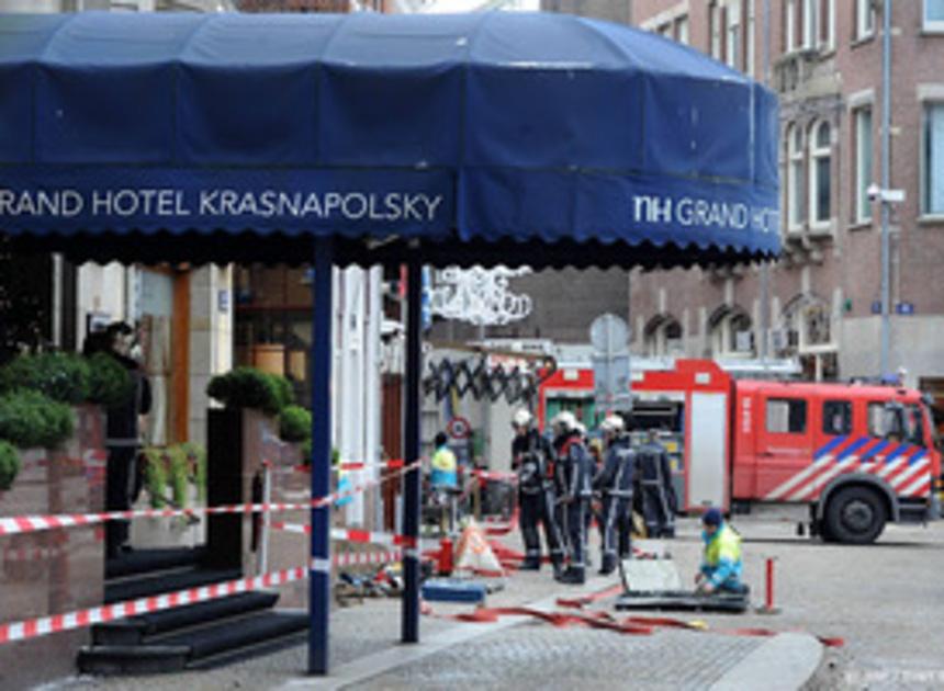 Hotel Krasnapolsky in Amsterdam ontruimd wegens brand
