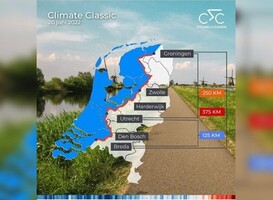 Wielrenners vragen aandacht voor de gevolgen van klimaatverandering