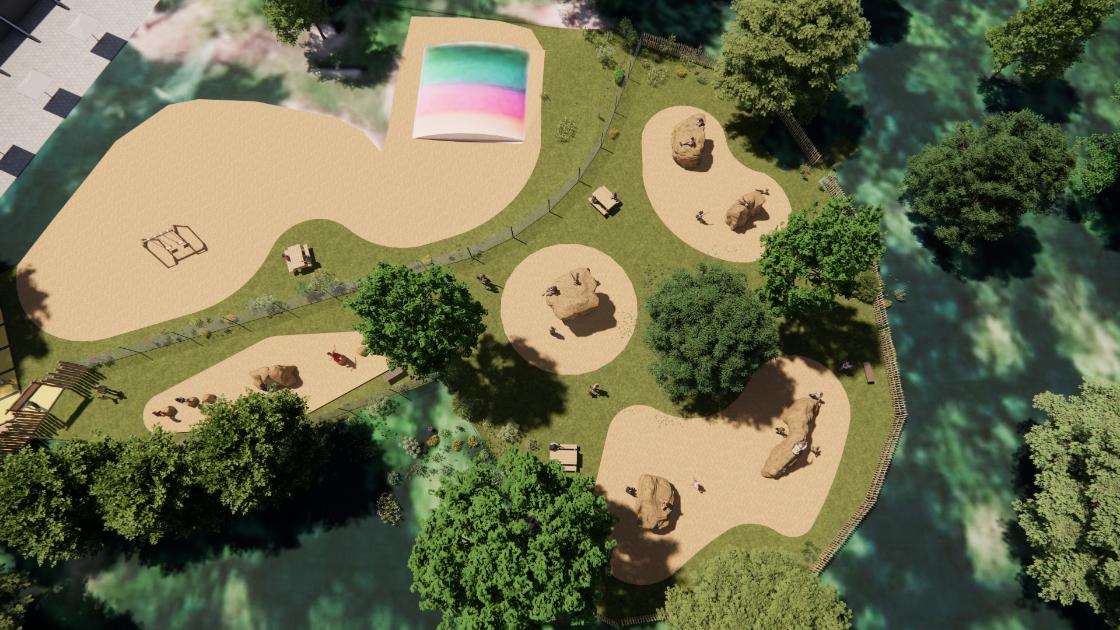 Nieuw boulderparcours voor kinderen in de maak bij Klimrijk Brabant / Foto: Klimrijk Brabant