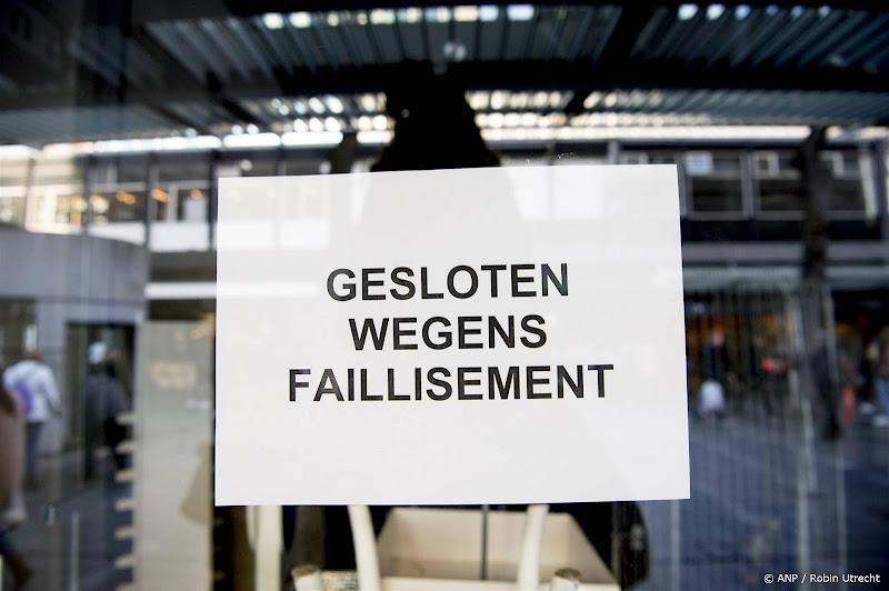 faillisement briefje op deur winkel