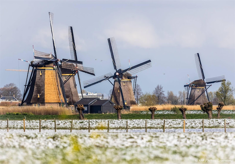 windmolens in koud landschap