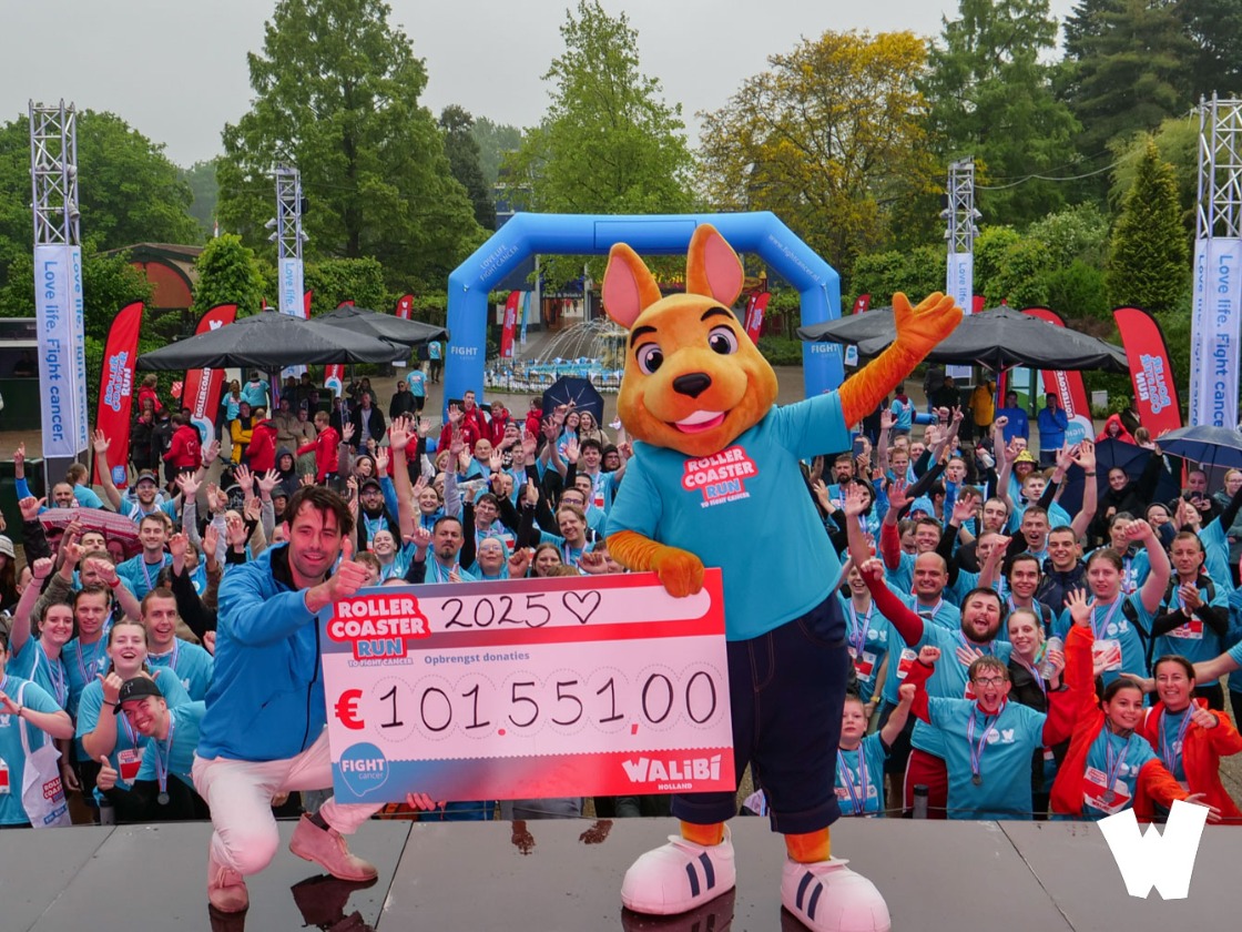 Ruim 1 ton opgehaald tijdens Rollercoaster Run in Walibi