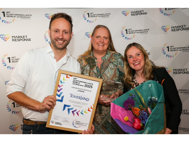 Tweede plek voor Toverland bij verkiezing Klantvriendelijkste bedrijf van Nederland 2025